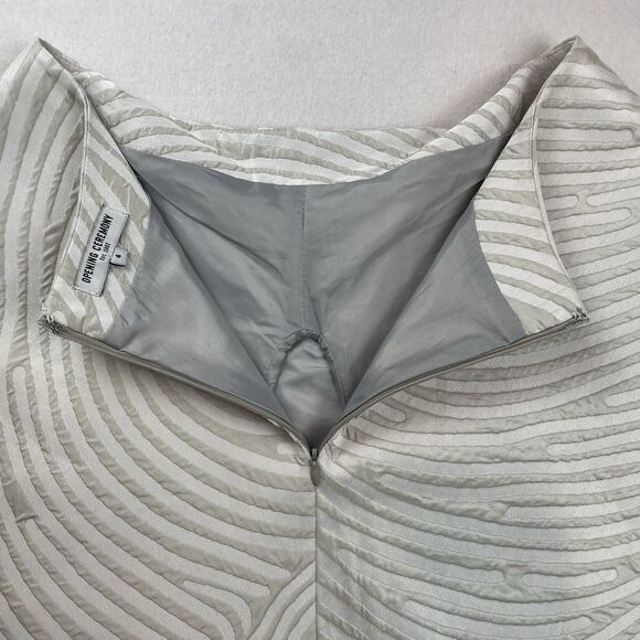 Opening Ceremony Light Grey Dimension  Cascade Fingerprint Skirt Party-4 - Picture 11 of 13